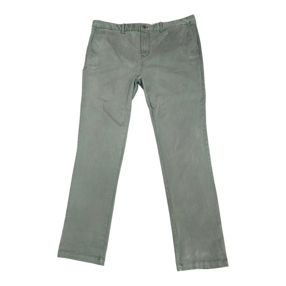 Nifty Genius Slim‎ Fit Stretch Chino Pant Green Sz 40x34 Casual Comfort Modern